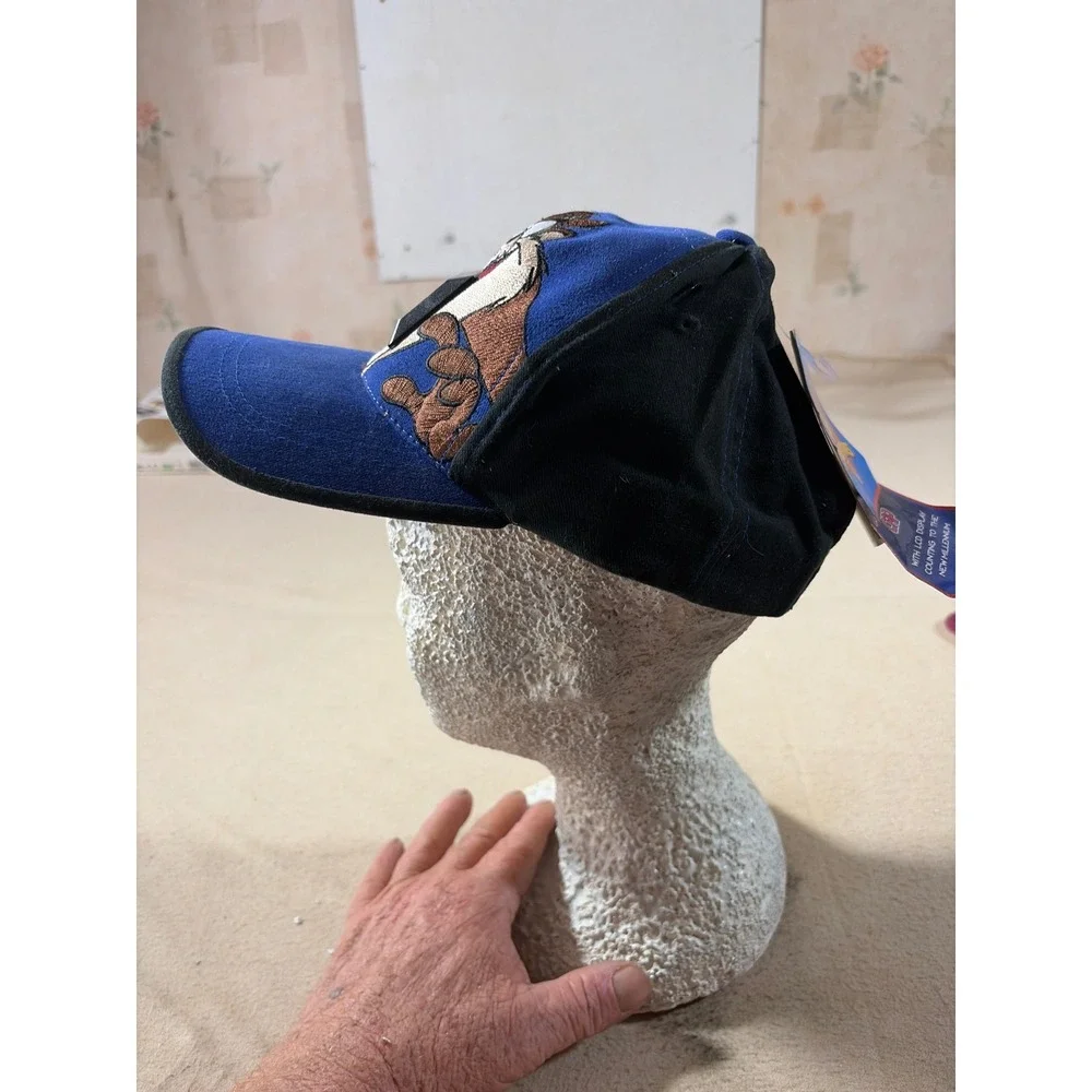 Vintage 1999‎ Looney Tunes Taz Countdown 2000 LCD Display Hat Blue Black NWT